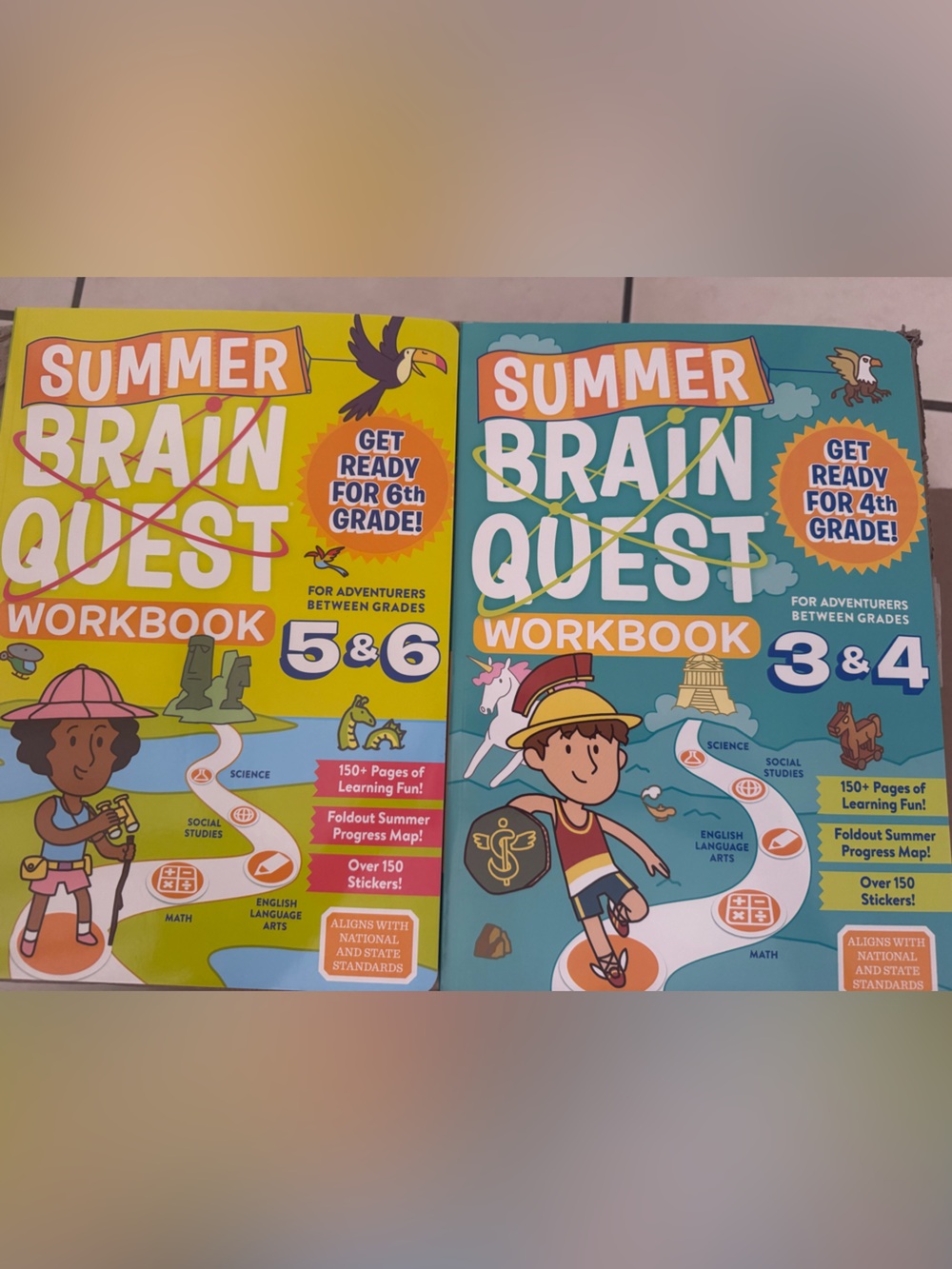 Kids summer brain quest workbook Fun Learning Pack for 3rd-6th graders!
